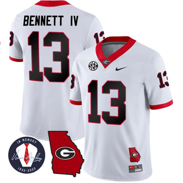 Personalized GB 2023 Vapor Jersey - Georgia Map - White / Stetson Bennett Stitched