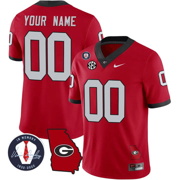 Personalized GB 2023 Vapor Custom Jersey - Georgia Map - Red Stitched