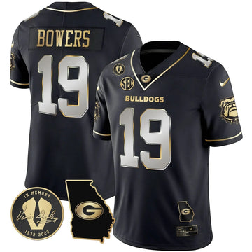 Personalized GB 2023 Vapor Jersey - Georgia Map - Black Limited / Brock Bowers Stitched