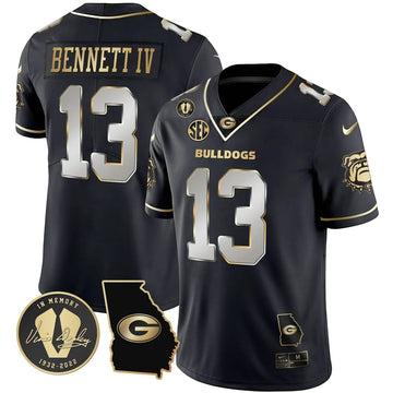 Personalized GB 2023 Vapor Jersey - Georgia Map - Black Limited / Stetson Bennett Stitched