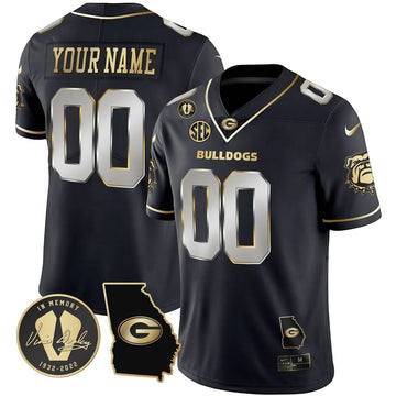 Personalized GB 2023 Vapor Custom Jersey - Georgia Map - Black Limited Stitched