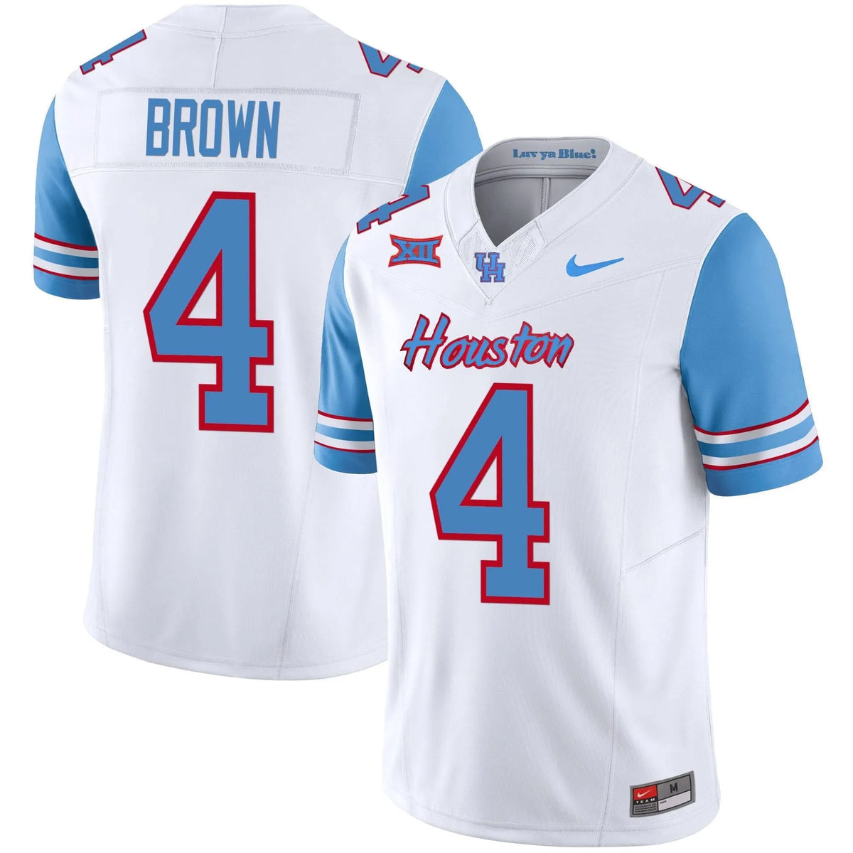 Personalized HOU 2023 Oilers Inspired Vapor Jersey V5 - Blue Sleeves / Samuel Brown Stitched