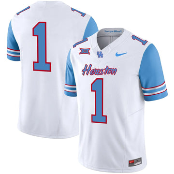 Personalized HOU 2023 Oilers Inspired Vapor Jersey V5 - Blue Sleeves / #1 Team Stitched