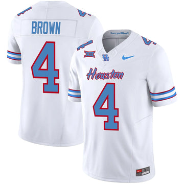 Personalized HOU 2023 Oilers Inspired Vapor Jersey V5 - White / Samuel Brown Stitched