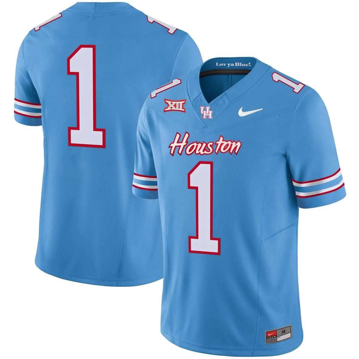 Personalized HOU 2023 Oilers Inspired Vapor Jersey V5 - Light Blue / #1 Team Stitched