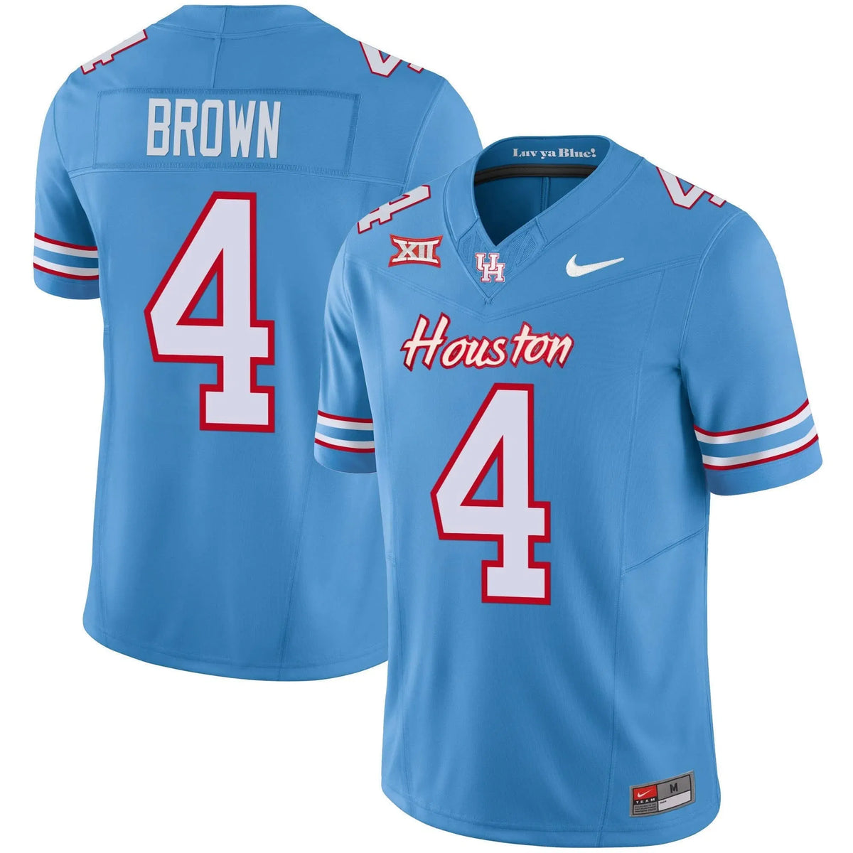 Personalized HOU 2023 Oilers Inspired Vapor Jersey V5 - Light Blue / Samuel Brown Stitched