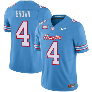 Personalized HOU 2023 Oilers Inspired Vapor Jersey V5 - Light Blue / Samuel Brown Stitched