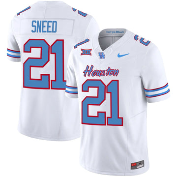 Personalized HOU 2023 Oilers Inspired Vapor Jersey V5 - White / Stacy Sneed Stitched