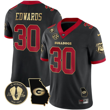 Personalized GB 2023 Vapor Jersey - Georgia Map - Gold Trim / Daijun Edwards Stitched