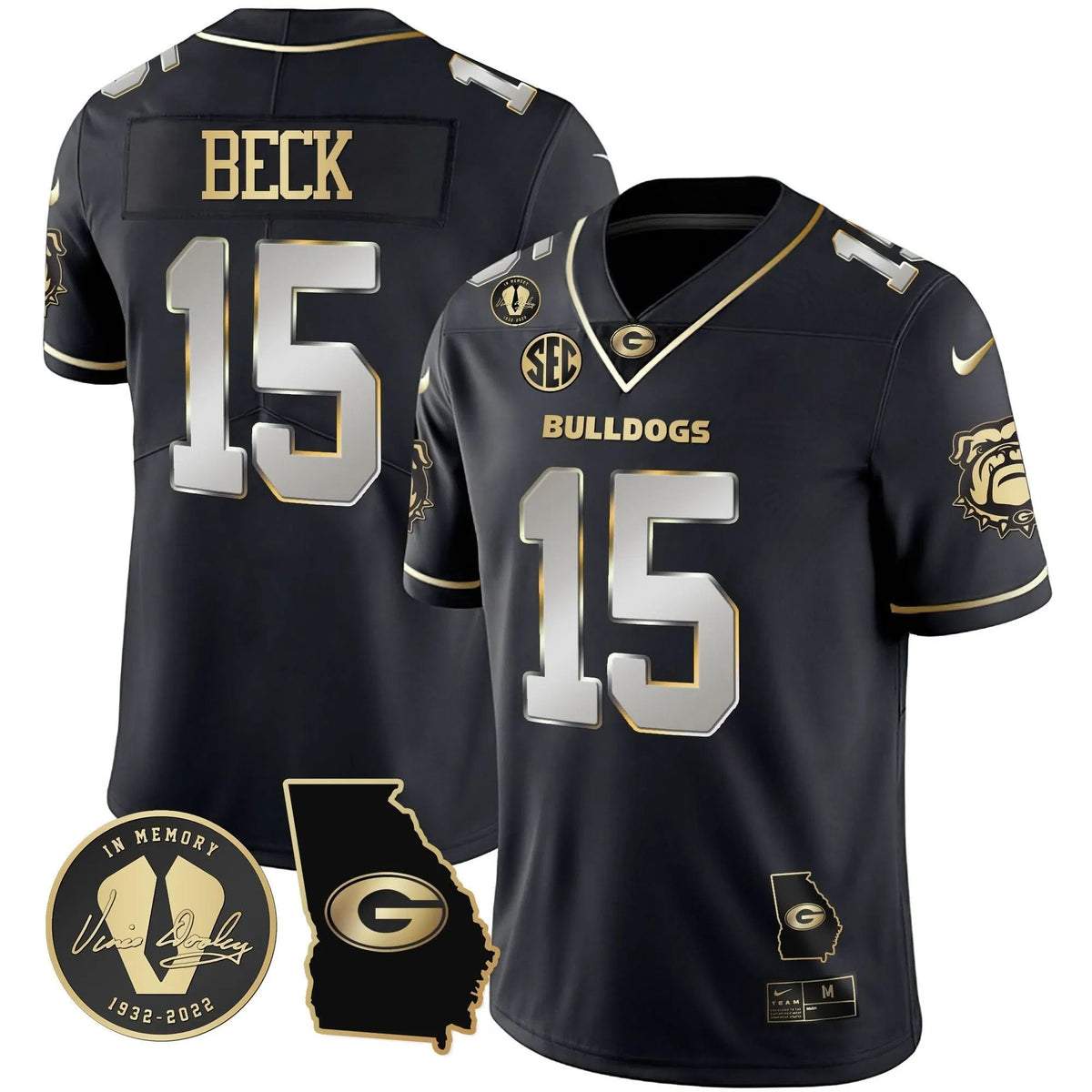 Personalized GB 2023 Vapor Jersey - Georgia Map - Black Limited / Carson Beck Stitched