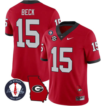 Personalized GB 2023 Vapor Jersey - Georgia Map - Red / Carson Beck Stitched