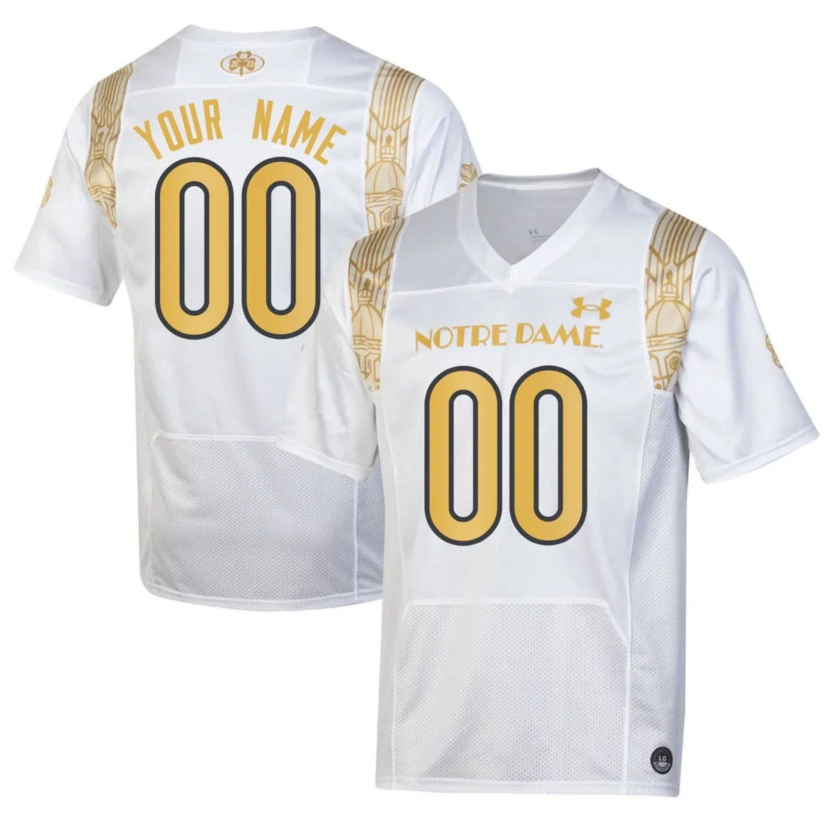 Personalized NDFI Custom White Gold Jersey - White Gold Stitched