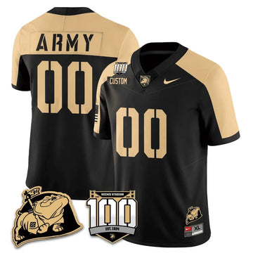 Personalized ABK 100th Anniversary Patch Vapor Custom Jersey - Black Alternate Stitched