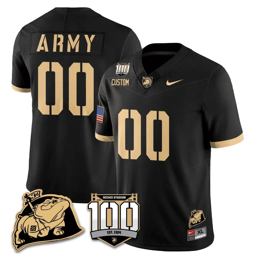 Personalized ABK 100th Anniversary Patch Vapor Custom Jersey - Black Stitched