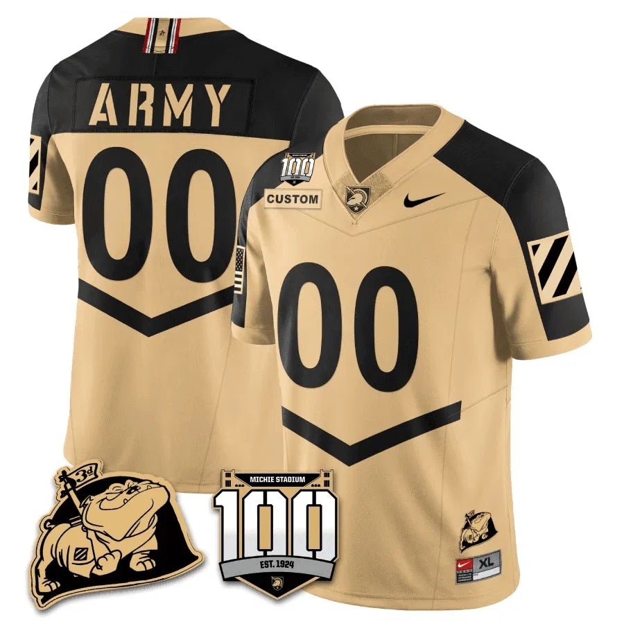 Personalized ABK 100th Anniversary Patch Vapor Custom Jersey - Gold Alternate Stitched