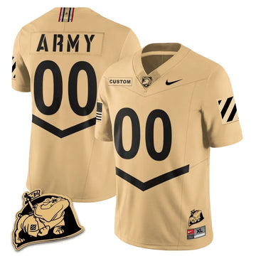 Personalized ABK Rocky The Bulldog Patch Vapor Custom Jersey - Gold Stitched