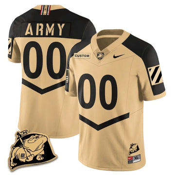 Personalized ABK Rocky The Bulldog Patch Vapor Custom Jersey - Gold Alternate Stitched