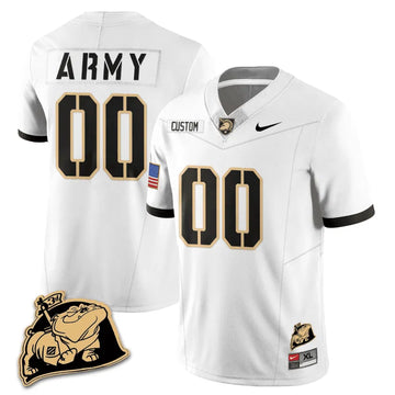 Personalized ABK Rocky The Bulldog Patch Vapor Custom Jersey - White Stitched
