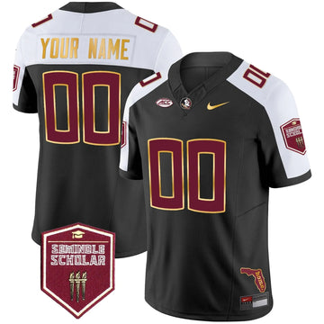Personalized FSS Gold Trim Vapor Custom Jersey - Black Alternate Stitched