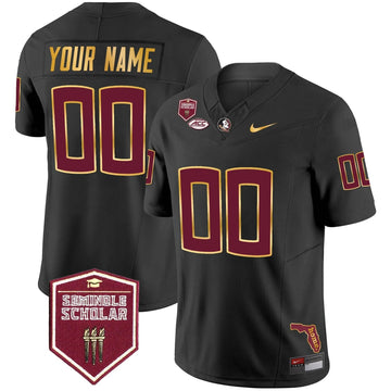 Personalized FSS Gold Trim Vapor Custom Jersey - Black Stitched