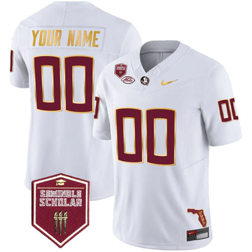 Personalized FSS Gold Trim Vapor Custom Jersey - White Stitched