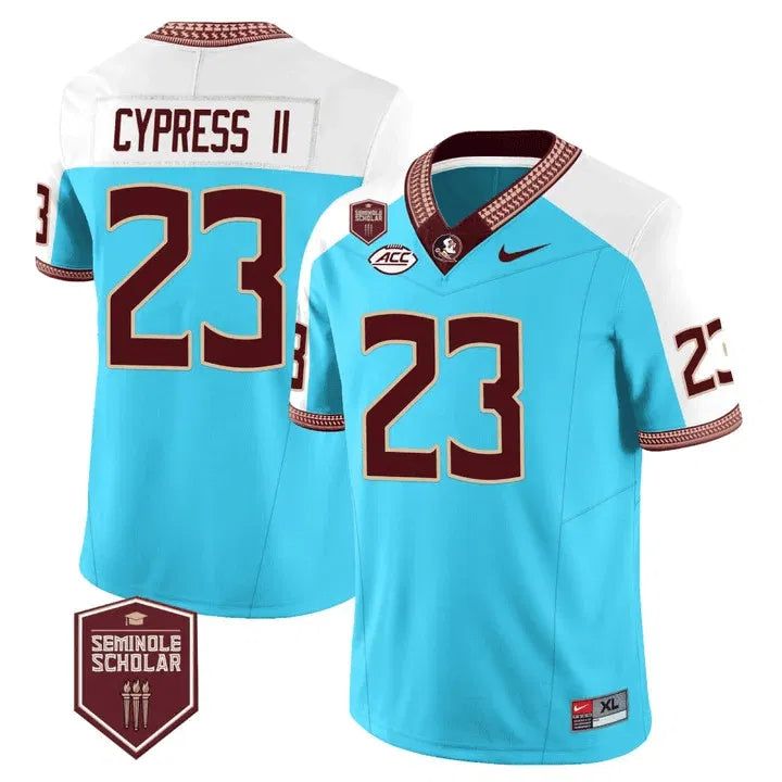 Personalized FSS Seminole Heritage Scholar Patch Vapor Limited Jersey - Alternate / Fentrell Cypress II Stitched