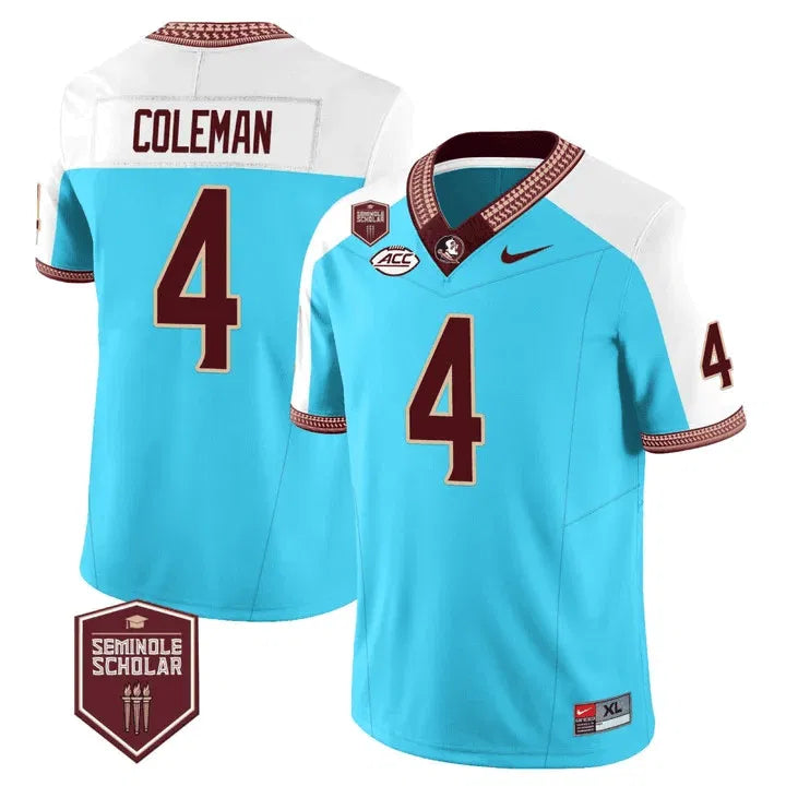 Personalized FSS Seminole Heritage Scholar Patch Vapor Limited Jersey - Alternate / Keon Coleman Stitched