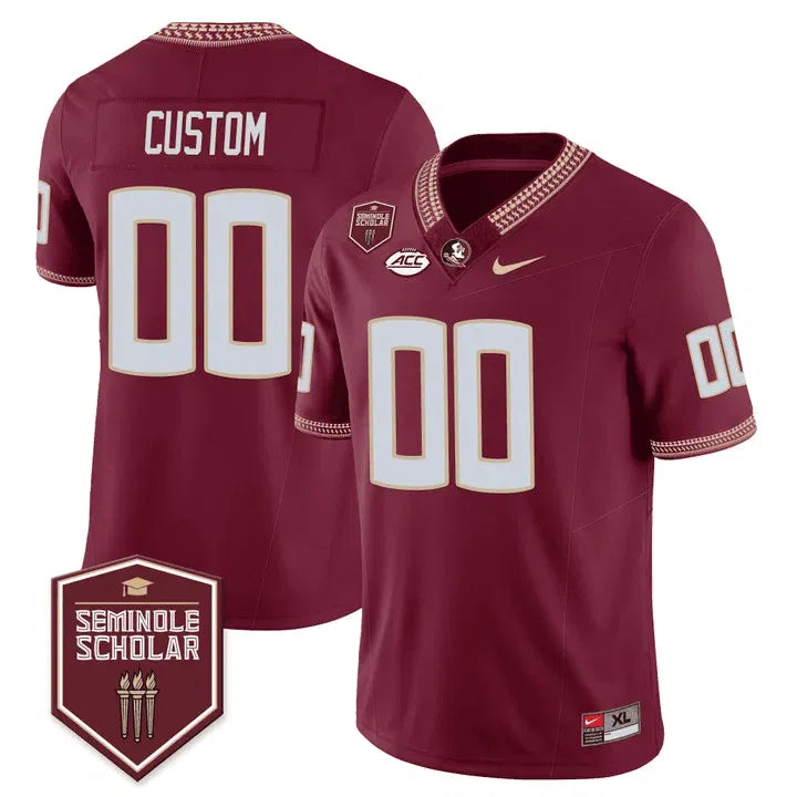 Personalized FSS Scholar Patch Vapor Limited Custom Jersey - Garnet Stitched