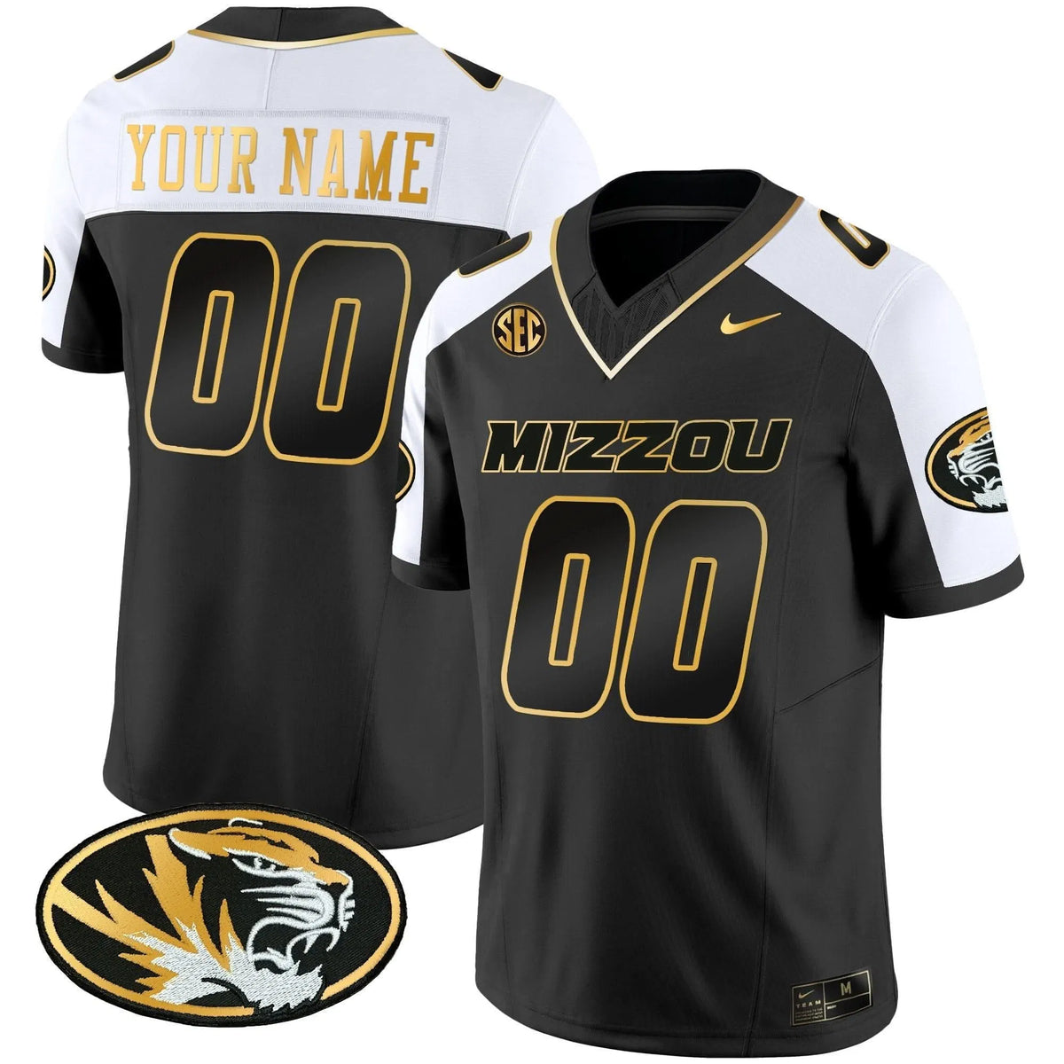 Personalized MT Gold Vapor Custom Jersey - Alternate Stitched