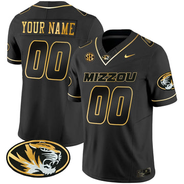 Personalized MT Gold Vapor Custom Jersey - Black Gold Stitched