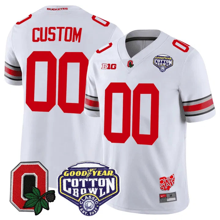 Personalized OSB Good Year Cotton Bowl Patch Custom Jersey - White Stitched
