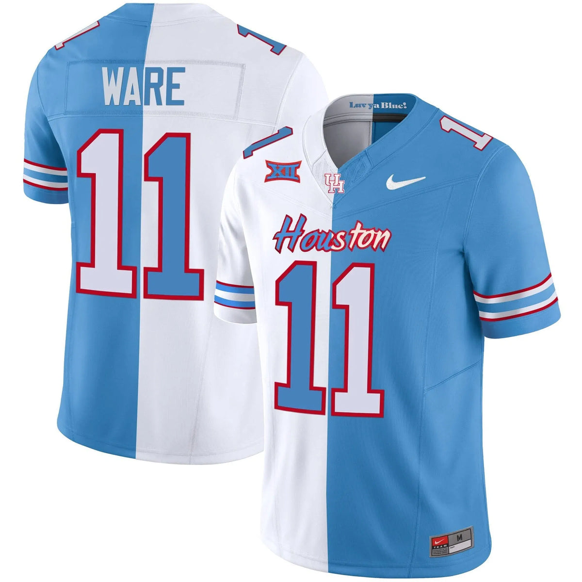Personalized HOU 2023 Oilers Inspired Vapor Jersey V5 - Split / Andre Ware Stitched
