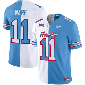 Personalized HOU 2023 Oilers Inspired Vapor Jersey V5 - Split / Andre Ware Stitched