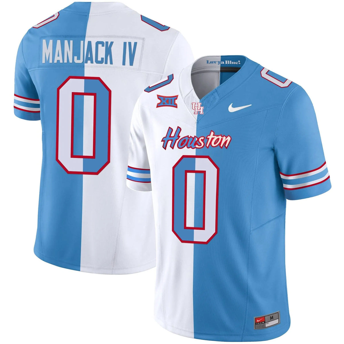 Personalized HOU 2023 Oilers Inspired Vapor Jersey V5 - Split / Manjack IV Stitched
