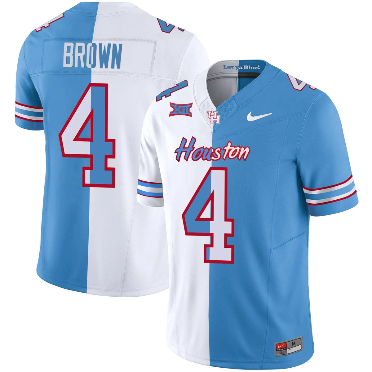 Personalized HOU 2023 Oilers Inspired Vapor Jersey V5 - Split / Samuel Brown Stitched