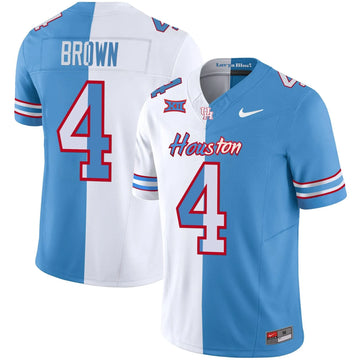 Personalized HOU 2023 Oilers Inspired Vapor Jersey V5 - Split / Samuel Brown Stitched