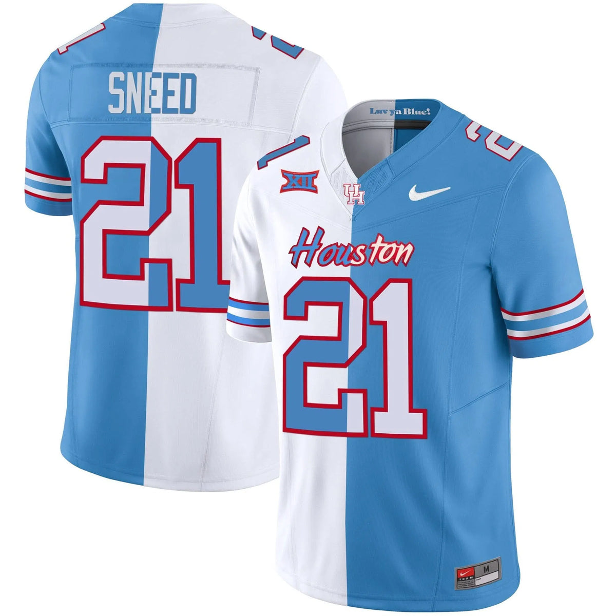 Personalized HOU 2023 Oilers Inspired Vapor Jersey V5 - Split / Stacy Sneed Stitched
