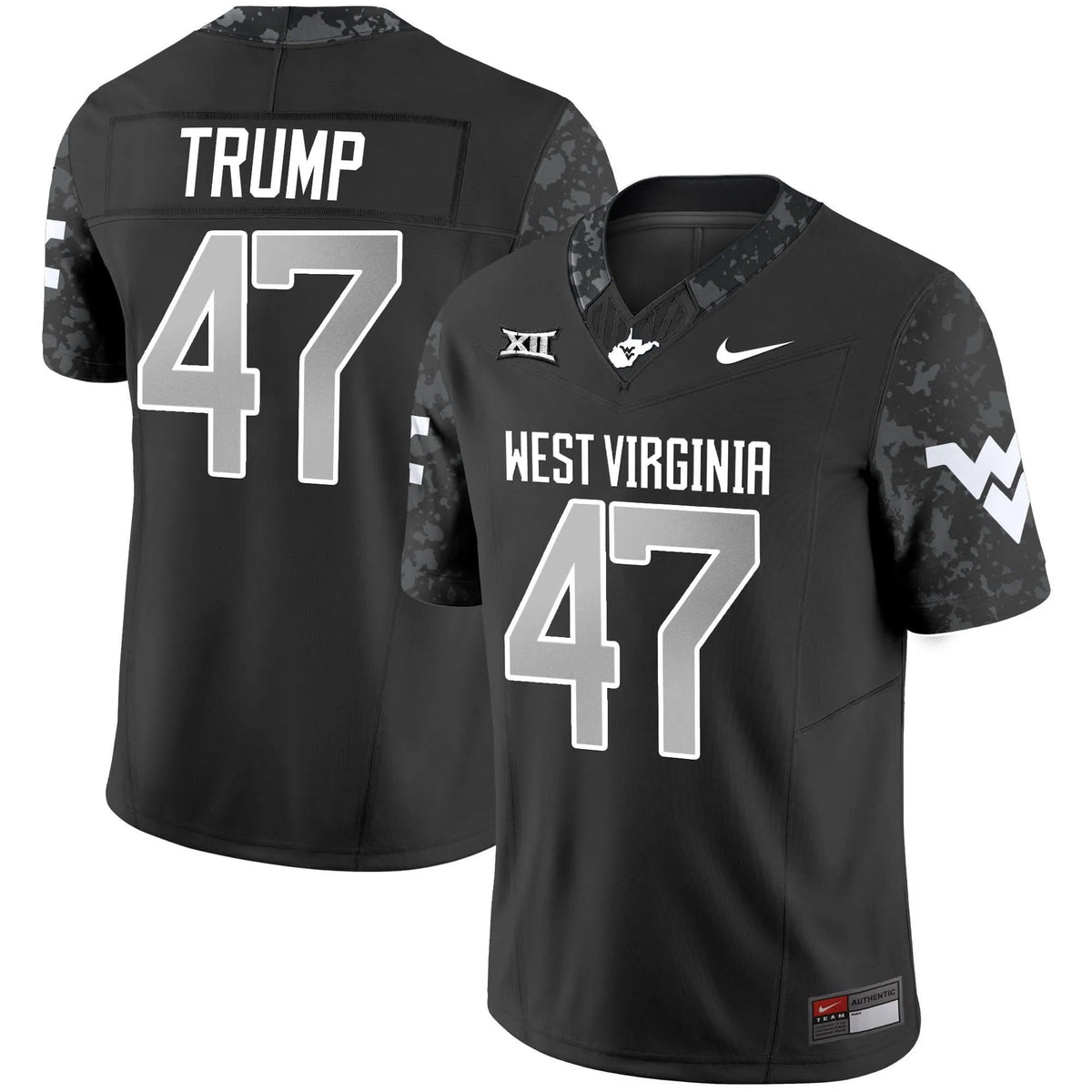 Personalized WVM 2026 Vapor Limited Jersey V2 - Coal / Trump Stitched