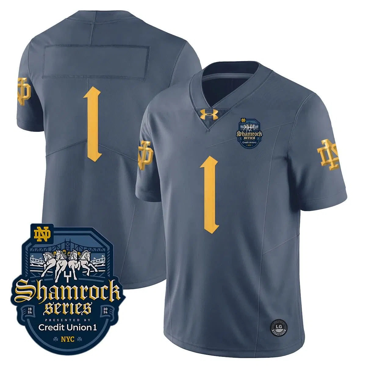 Personalized ND 2026 Shamrock Series Uniform - Style 1 / Jordan Clark - 1 Stitched
