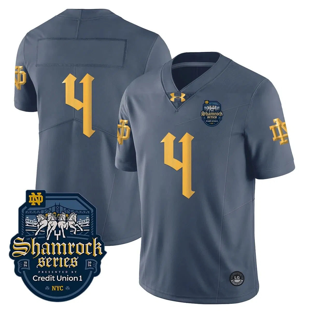 Personalized ND 2026 Shamrock Series Uniform - Style 1 / Jeremiyah Love - 4 Stitched