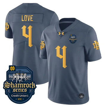 Personalized ND 2026 Shamrock Series Uniform - Style 2 / Jeremiyah Love - 4 Stitched