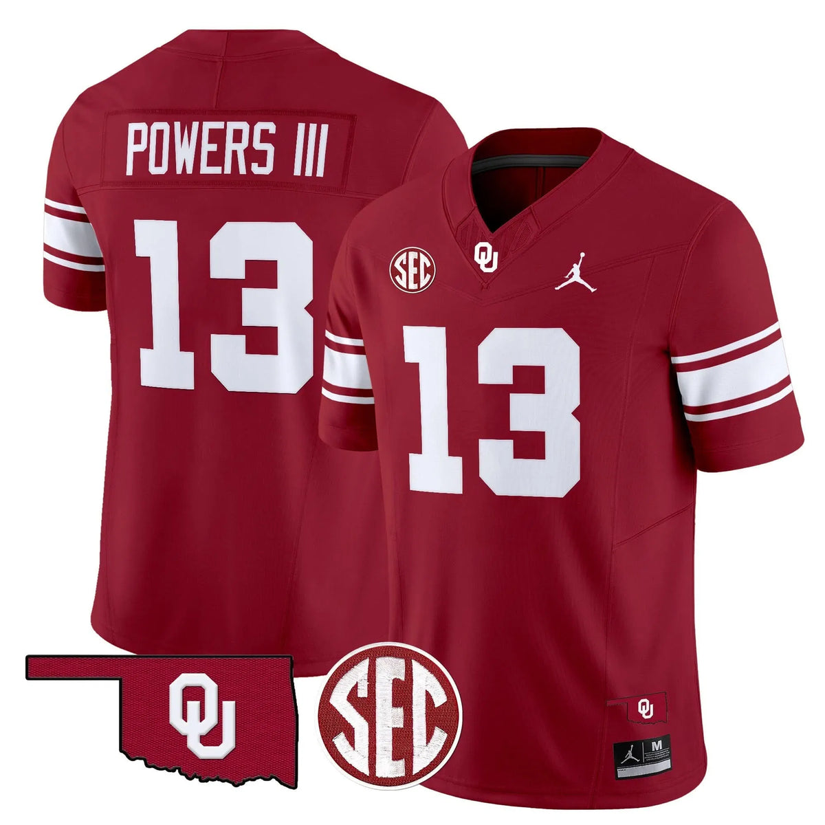 Personalized OS Throwback Vapor Limited Jersey - Crimson / Reggie Powers III Stitched