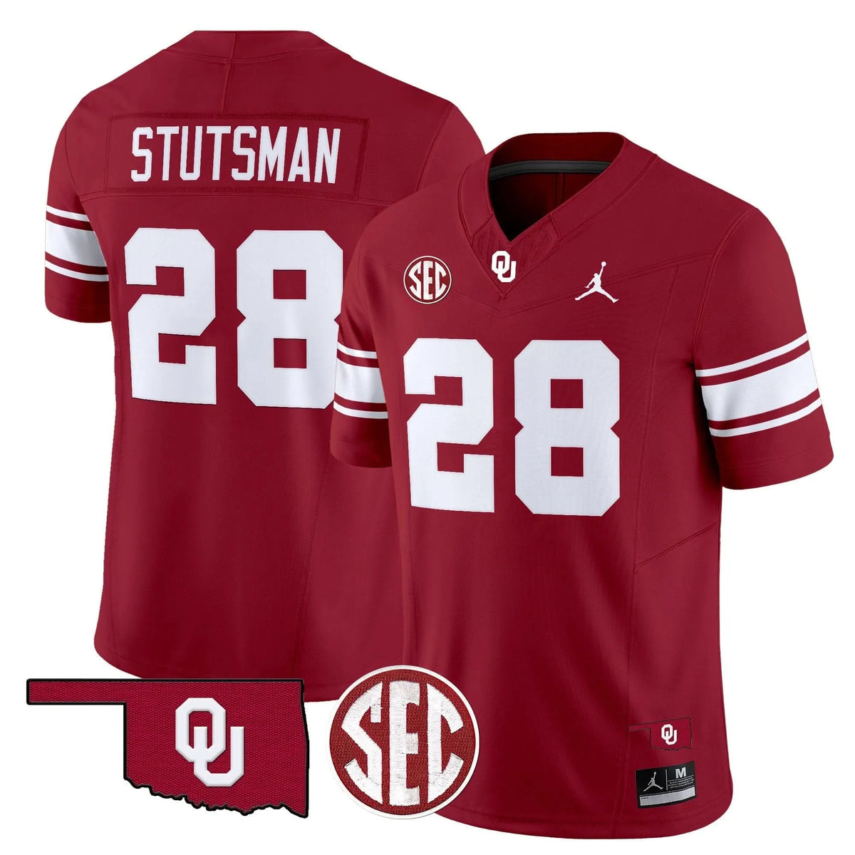 Personalized OS Throwback Vapor Limited Jersey - Crimson / Danny Stutsman Stitched