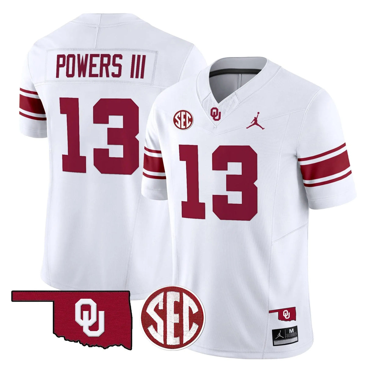 Personalized OS Throwback Vapor Limited Jersey - White / Reggie Powers III Stitched