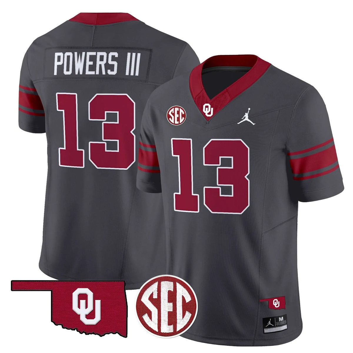 Personalized OS Throwback Vapor Limited Jersey - Anthracite / Reggie Powers III Stitched