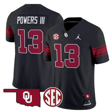 Personalized OS Throwback Vapor Limited Jersey - Black / Reggie Powers III Stitched