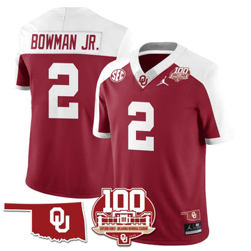 Personalized OS 1946-56 Throwback Uniforms - 100th Season - Alternate Crimson / Billy Bowman Jr. - 2 Stitched