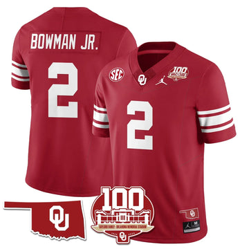 Personalized OS 1946-56 Throwback Uniforms - 100th Season - Crimson / Billy Bowman Jr. - 2 Stitched