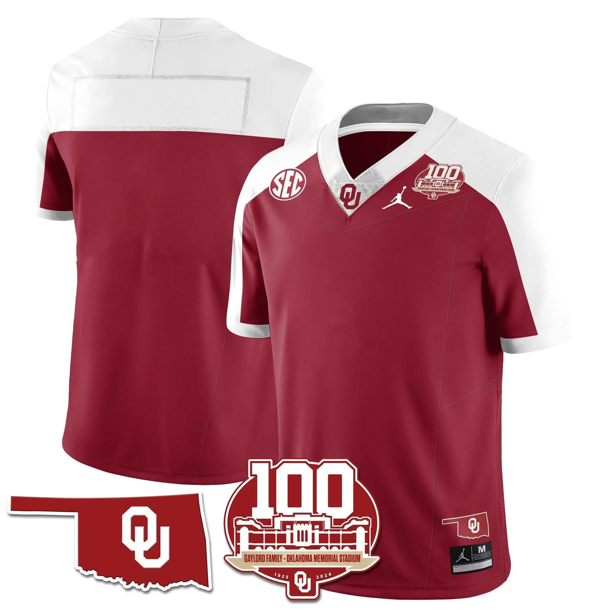 Personalized OS 1946-56 Throwback Uniforms - 100th Season - Alternate Crimson / Team Stitched