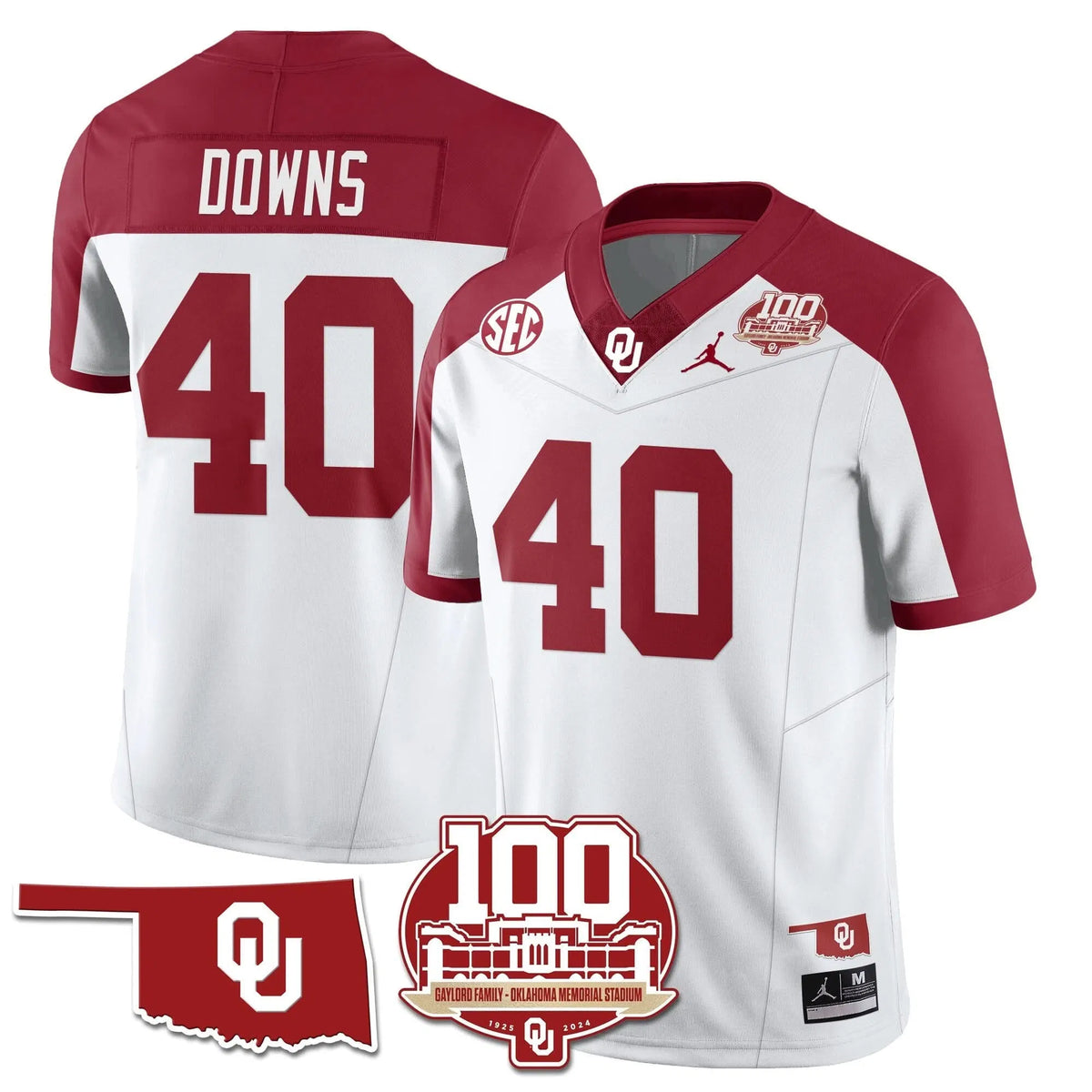 Personalized OS 1946-56 Throwback Uniforms - 100th Season - Alternate White / Ethan Downs - 40 Stitched
